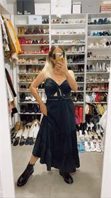 שמלת מקסי שחורה