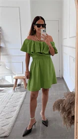 שמלה ירוקה אוף שולדרס