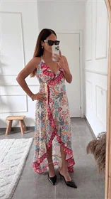 שמלת מעטפה עם הדפס