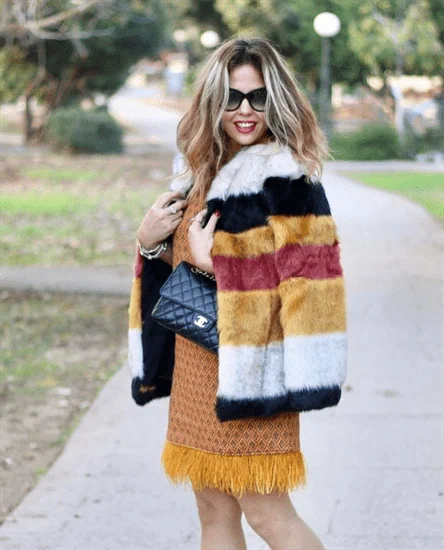 שמלה כתום זהב