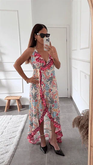 שמלת מעטפה עם הדפס